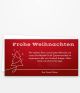 Weihnachtskarte mit Mit aus einer Linie in rot