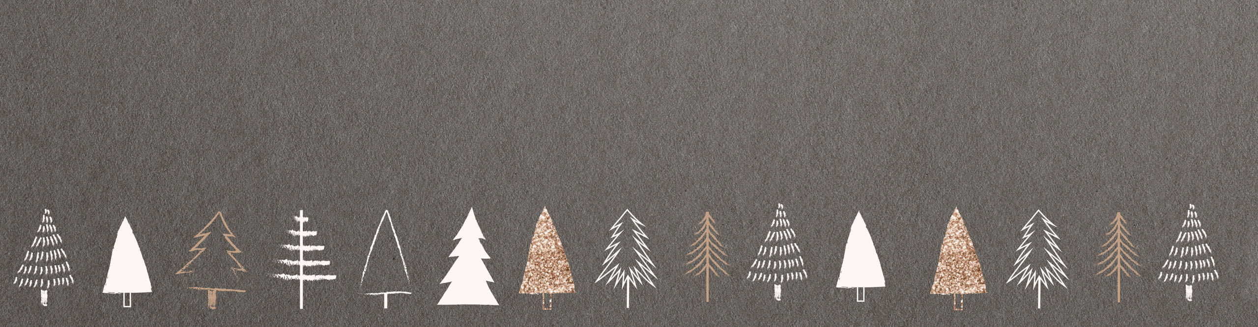 Keine Ideen? Weihnachtskarte mit Tannenbäumen